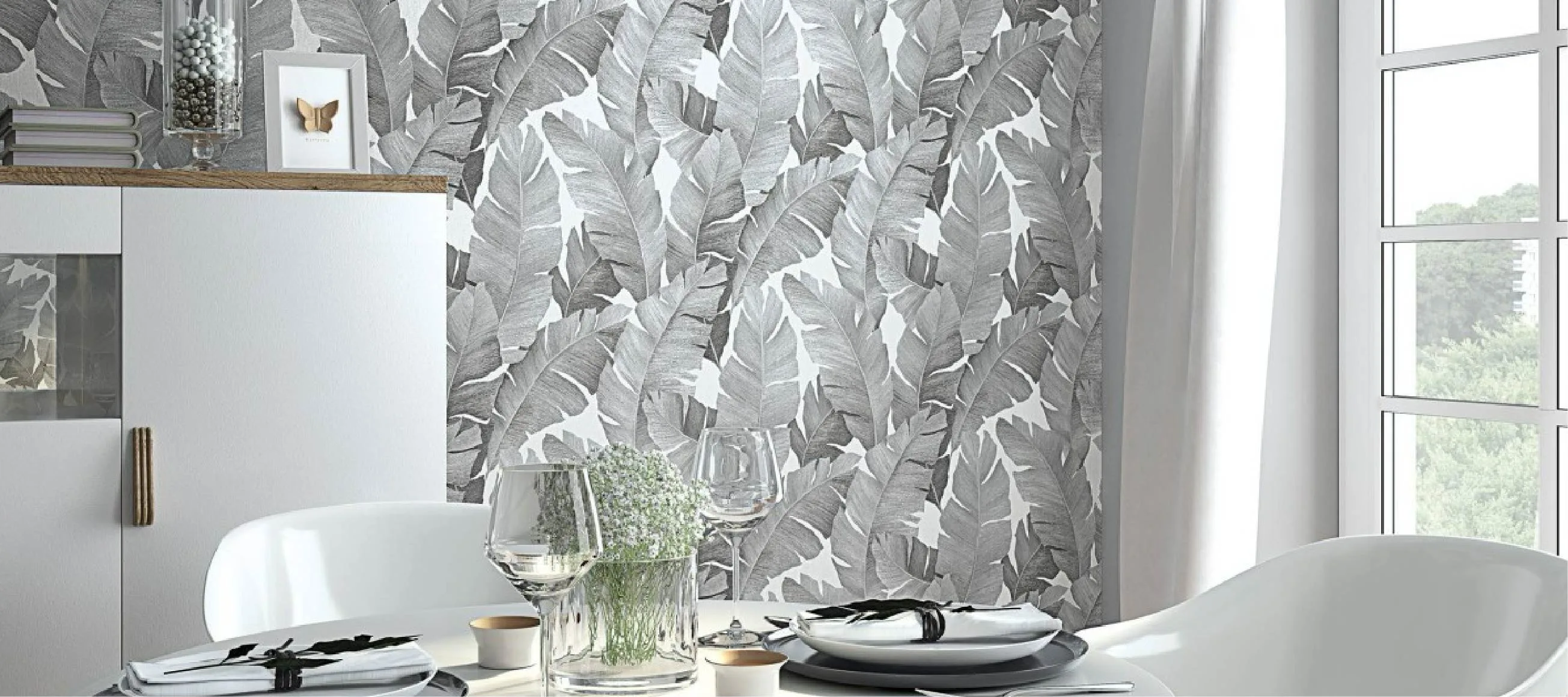 Natural Monochrome-Concept Wallpaper for a Beautiful Bedroom